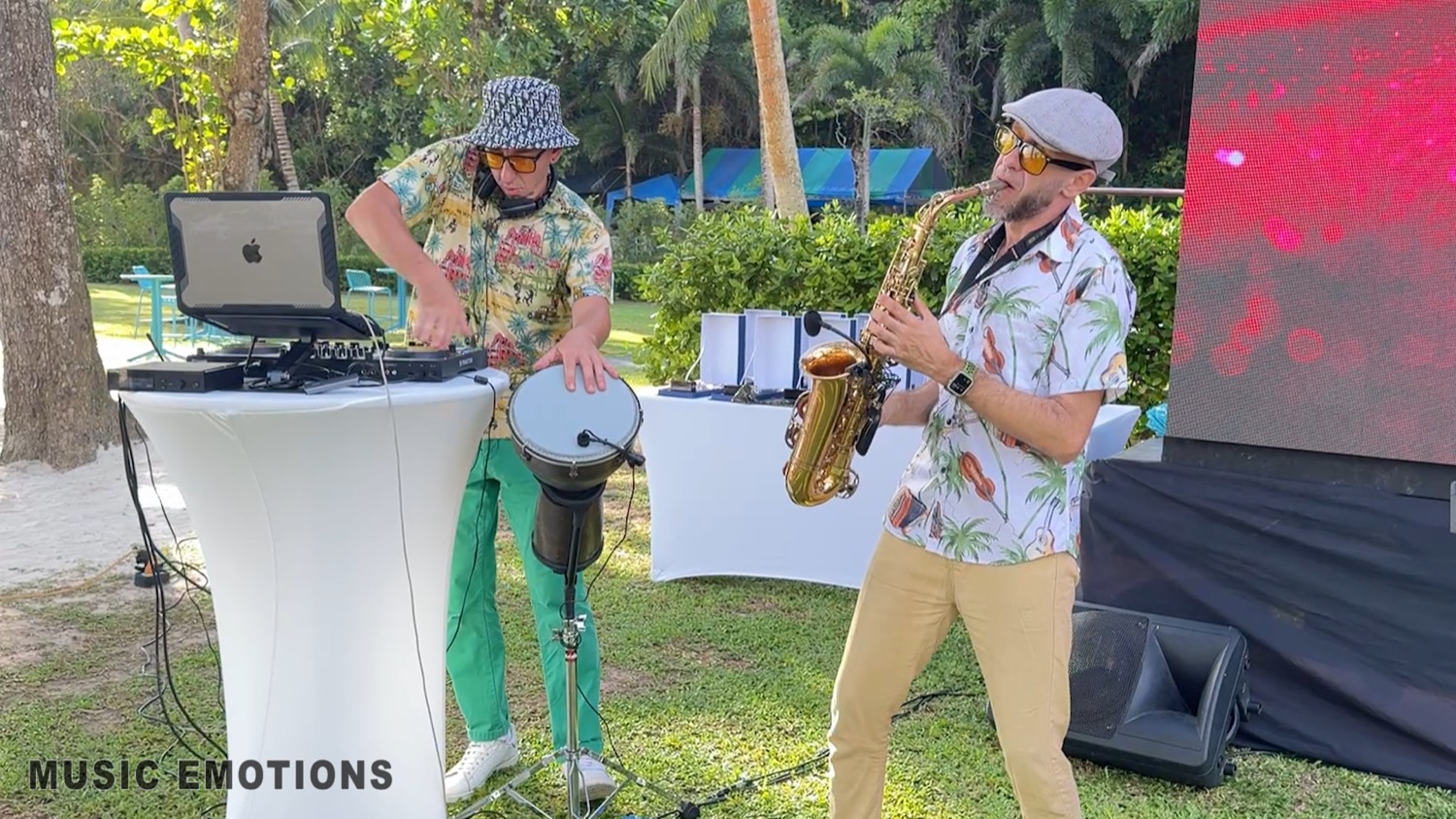 Live saxophone, percussion and DJ duo in Phuket